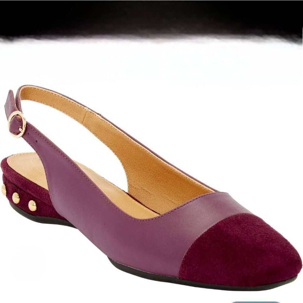 Comfortview Angela Studded Slingback Sandals